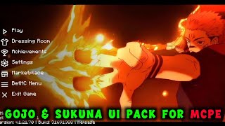 ⚡ Best Jujutsu Kaisen UI Pack (Gojo + Sukuna) for MCPE 1.21+ ⚡