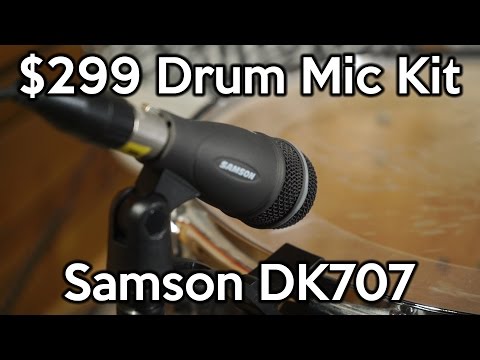 Complete 7 Piece  Drum Mic Kit for $299 Samson DK707 | SpectreSoundStudios DEMO
