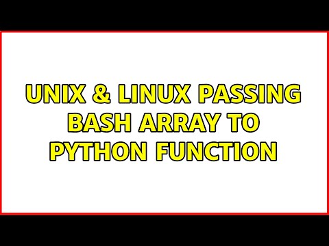 Unix Linux Passing Bash Array To Python Function 2 Solutions