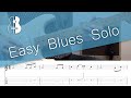 Easy Blues Solo - Play Along with Tabs
