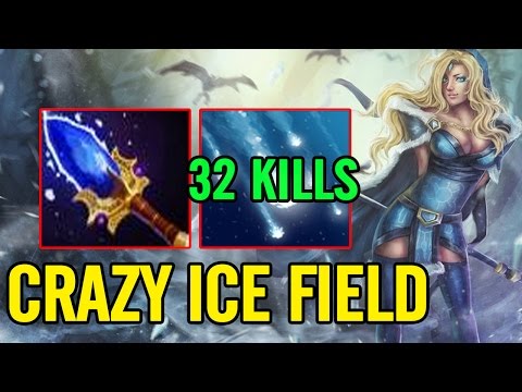 Deadly ICE FIELD 32 Kills Crystal Maiden by MidOne Dota 2 Patch 7.00 Gameplay