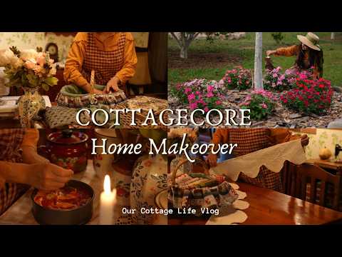 🪡🧺Cozy Cottagecore Home Makeover | Stormy Day ⛈️🕯️