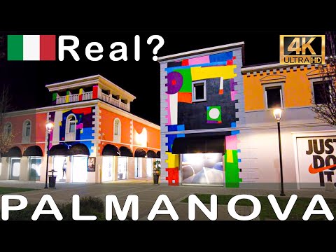 Ideal city, Palmanova 🇮🇹, nine pointed start shaped fortress - walking in January 4K