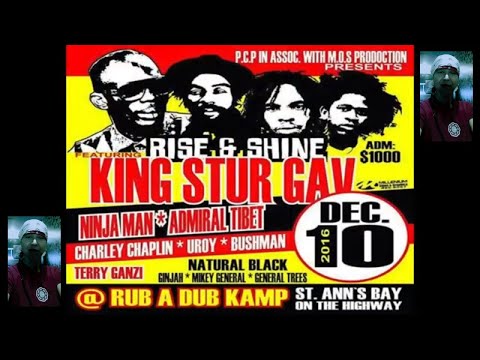 U ROY & KING STUR GAV LIVE 🔥2016🔥Ninja Man VS Charlie Chaplin 💯Rub A Dub Camp
