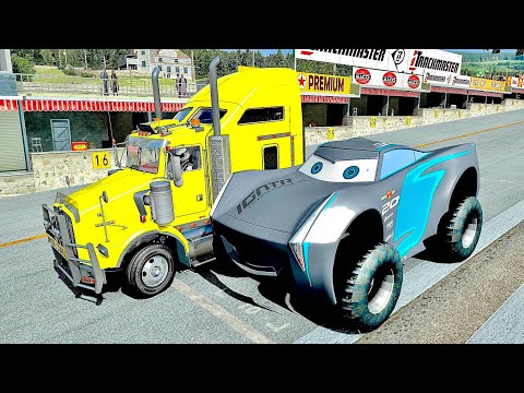 Jackson Storm Monster Truck vs Kenworth T800 8X6 TRUCK at Laguna Seca