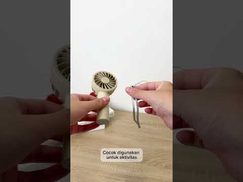 Gambar Kris Kipas Angin Portabel Mini Rechargeable - Krem