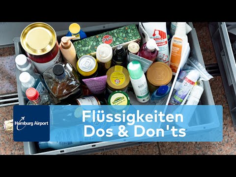 Hamburg Airport erklärt die Regelungen für Flüssigkeiten im Gepäck und Handgepäck