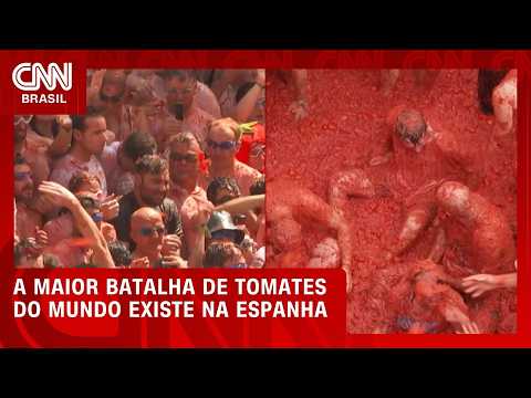 Festival reúne milhares de pessoas em “guerra de tomates” na Espanha
