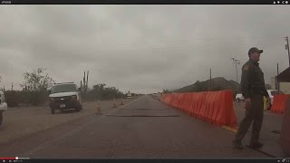 preview picture of video 'Interior US Border Patrol Checkpoint begins stopping Traffic in both directions, GP020098'
