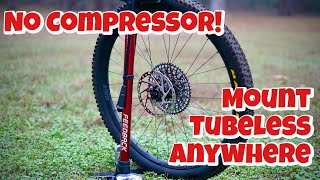 Tubeless Tire Install WITHOUT a Compressor? | Feedback Sports Pneuma CC Pump Review