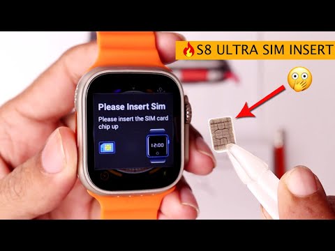 S8 Ultra Smart Watch Sim Card Insert and Setup
