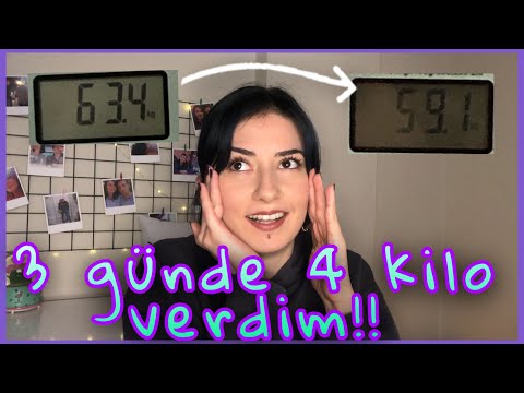 3 GÜNDE 4 KİLO VERDİM! diyet listem, nelere dikkat ettim? 3 günde 4 kilo verdiren detoks! (sporsuz)