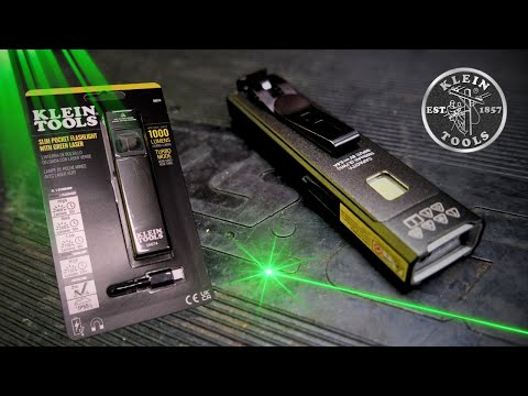 Klein Tools 56074 Rechargeable Slim-Profile LED Pocket Flashlight with Laser