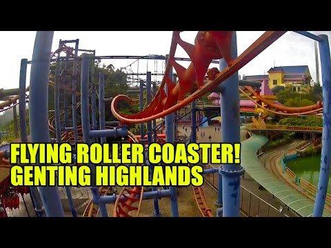 Flying Roller Coaster Front Seat POV Zamperla Volare Genting Highlands Malaysia