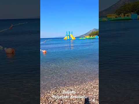 Schöne Morgenstimmung am Dorfstrand, tolles Licht - Žuljana hat viele Buchten + eine FKK Bucht