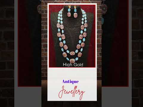 Antique jewelry high gold polish fancy style party wear anti...