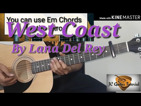 West Coast - Lana Del Rey  Easy Guitar Chords (Guitar Cover)