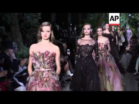 Elie Saab unveils latest collection at Haute Couture Fashion Week