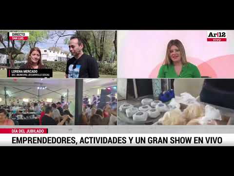 AR.12 CANAL DE TV. FESTEJOS DEL DIA DEL JUBILADO EN VILLA MERCEDES SAN LUIS 