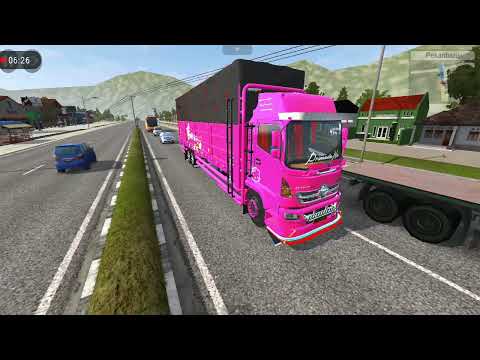 TRUCK HINO 500 C23 LIVERY HELLO KITTY  |   MOD BUSSID BUS SIMULATOR INDONESIA