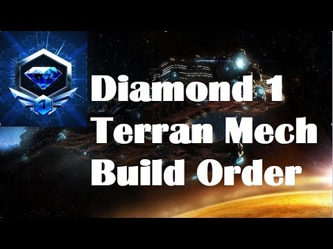 Terran Mech Diamond 1 TvZ Build Order Showcase (scout, harass, worker, production, vision, upgrade)