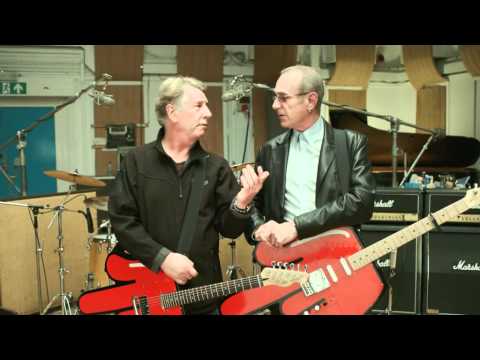 Rick Parfitt and Francis Rossi  at the Coles video shoot.