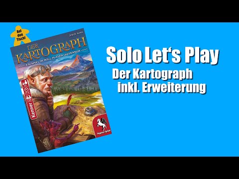 Solo Let's Play 🎲 The Cartographer including expansion - On the table!