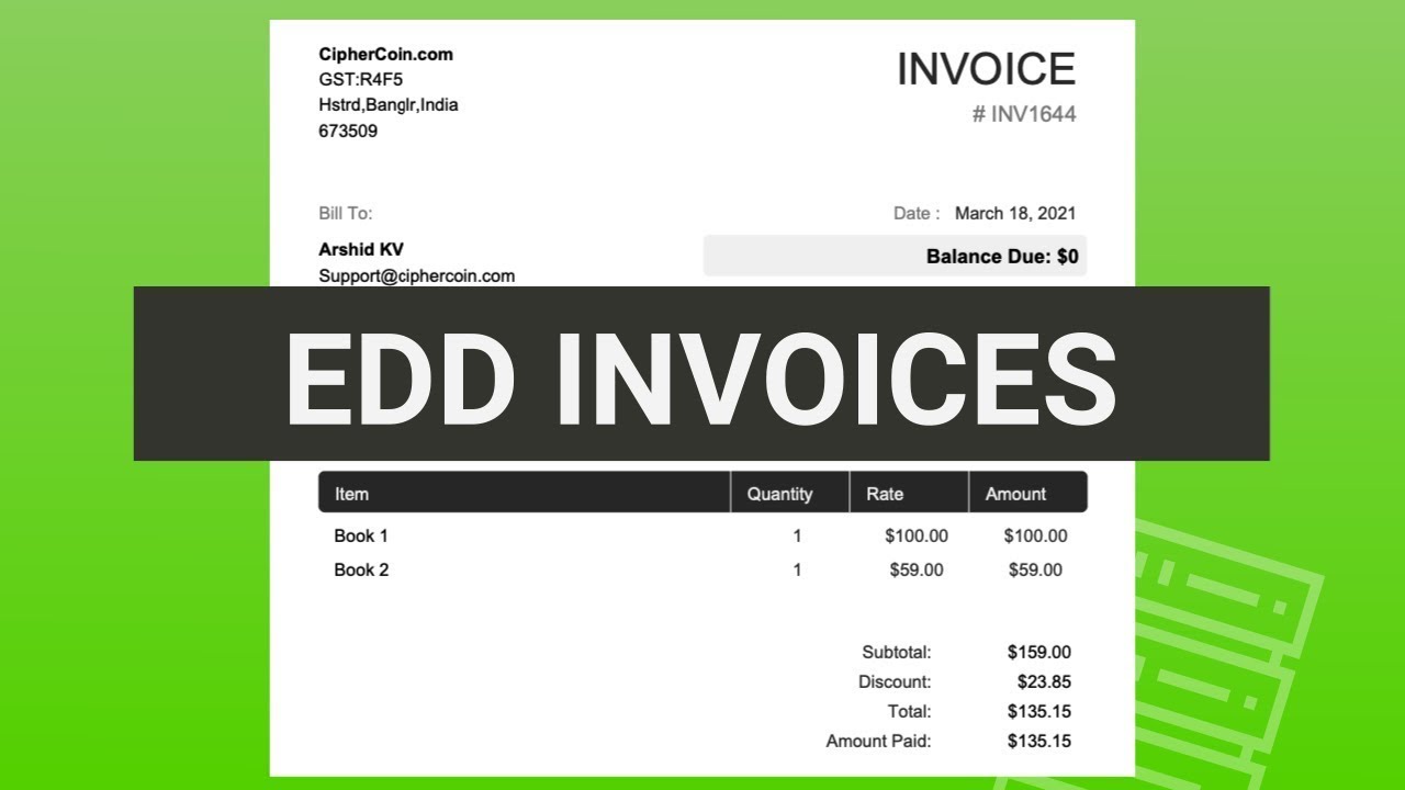 Easy Digital Downloads EDD PDF Invoices WordPress Plugin