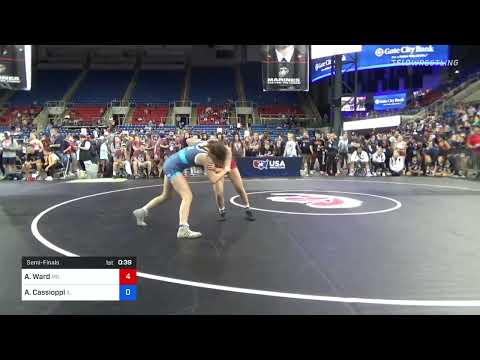 106 Lbs Semifinal - Ava Ward, Missouri Vs Angelina Cassioppi, Illinois 387a