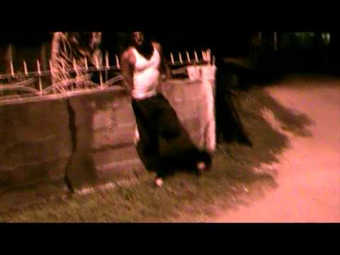 .""GANJA SPENG"" ragga g rehearsing  outside him  gate