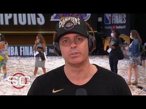 湖人隊教練弗蘭克-沃格爾稱贏得NBA冠軍是 "世界上最偉大的感覺"｜體育中心 (Lakers coach Frank Vogel calls winning NBA title the ‘greatest feeling in the world’ | SportsCenter)