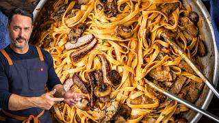 This Creamy Steak Mushroom Pasta Is The Best Pasta I've Ever Made