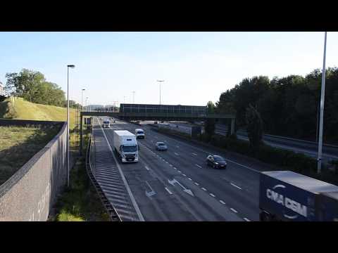 Belgian Highway E19 in Antwerpen , Belgium