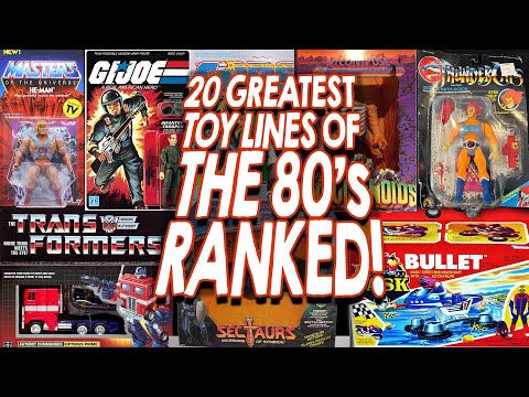 20 GREATEST Toy Lines of the 80s -- RANKED!