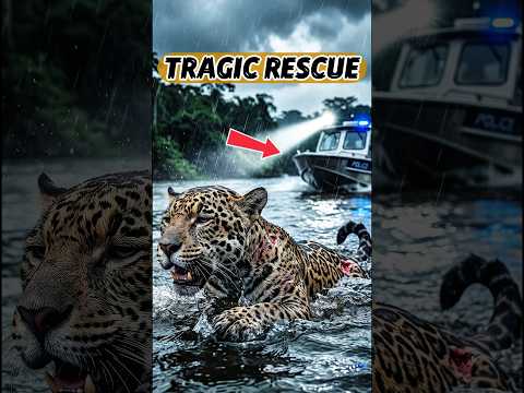Rio Negro नदी में मौत से लड़ता मिला घायल Jaguar | by @KrishCurious #shorts #krishcurious #jaguar