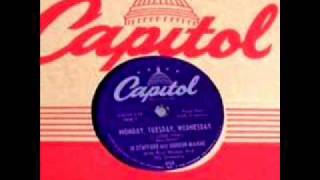 Monday, Tuesday, Wednesday by Jo Stafford & Gordon MacRae on 1950 Capitol 78.
