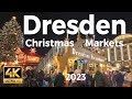 Dresden Christmas Markets 2023, Germany Walking Tour - With Captions