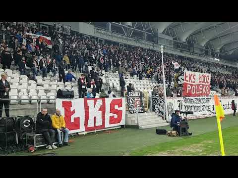 Doping kibiców ŁKS-u Łódź w meczu z Sandecją Nowy Sącz (cz. 2)