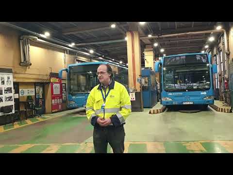 Óbudai autóbusz garázs toborzó és szakmai nap szerviz csarnok körbetekintő videó 2023.02.12 szombat