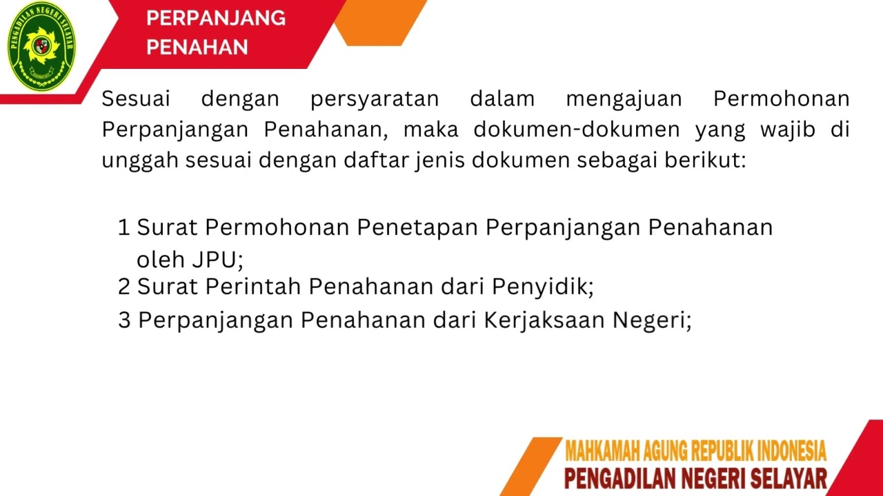 Perpanjang penahanan Penuntut umum