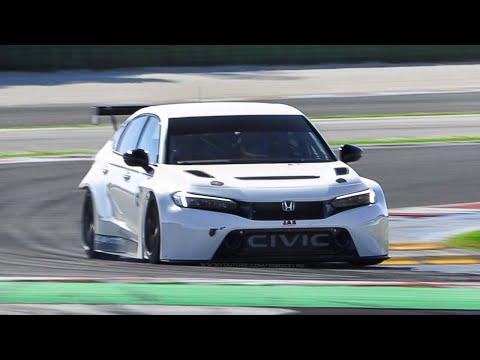 Honda Civic Type R (FL5) TCR Race Car testing on track: Accelerations, Fly Bys & Sound!