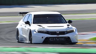 Honda Civic Type R (FL5) TCR Race Car testing on track: Accelerations, Fly Bys & Sound!