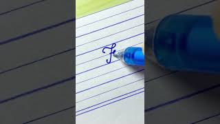 How to write English cursive writing capital letter F | Cursive writing for beginners #Shorts