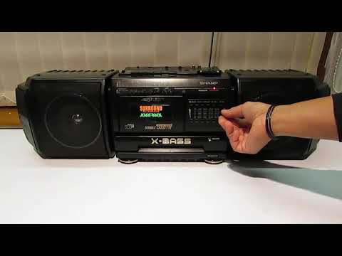 Sharp WF-T380E GHETTO BLASTER Boombox portable stereo component system rare