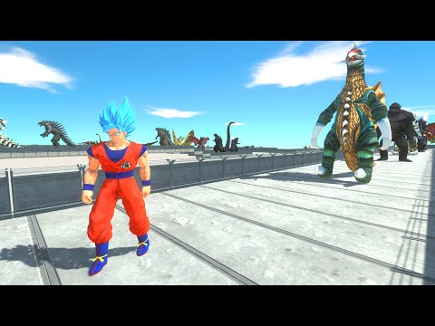 GOKU VS All Kaiju LAVA DEATH RUN - Animal Revolt Battle Simulator