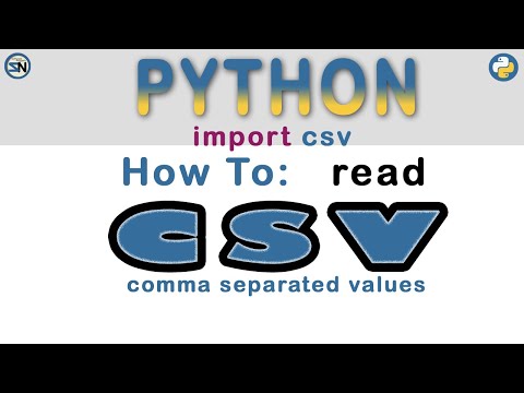 Read Comma Separated Values, CSV file, using PYTHON's CSV.Reader and CSV.DictReader modules.