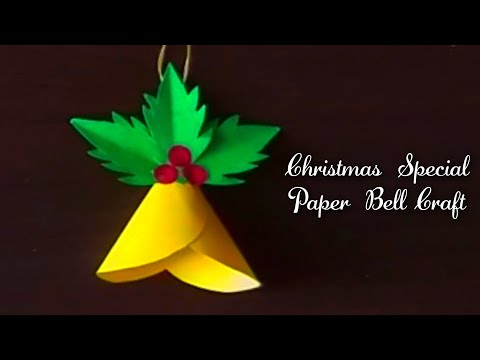 christmas bell origami paper craft  // how to make Christmas bell with paper easily 😍