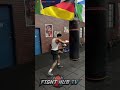 DEVIN HANEY PUNISHING HEAVY BAG FOR LOMACHENKO FIGHT!