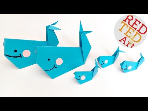 Easy Origami Whale  - Paper Crafts - Finding Dory Paper Whale **BAILEY**