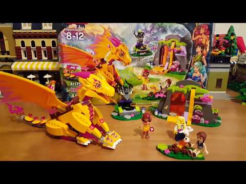 Lego Elves Set 41175 Fire Dragon's Lava Cave Review!!